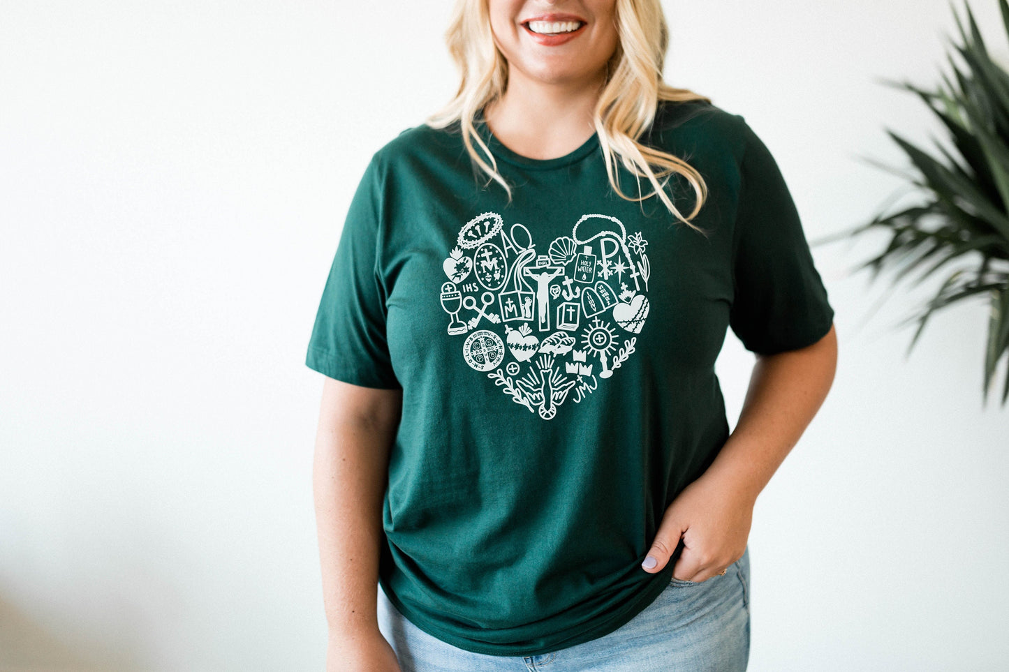 Catholic Heart Short-Sleeve Unisex T-Shirt Valentine's Day