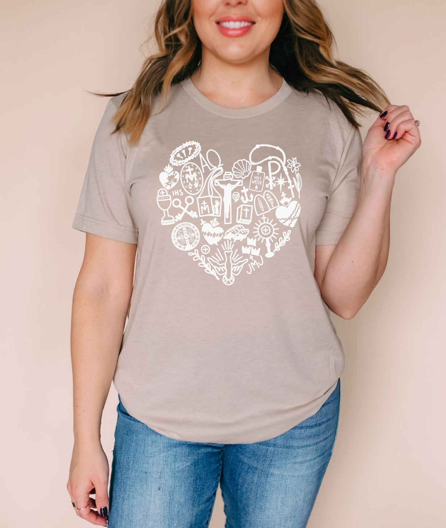 Catholic Heart Short-Sleeve Unisex T-Shirt Valentine's Day