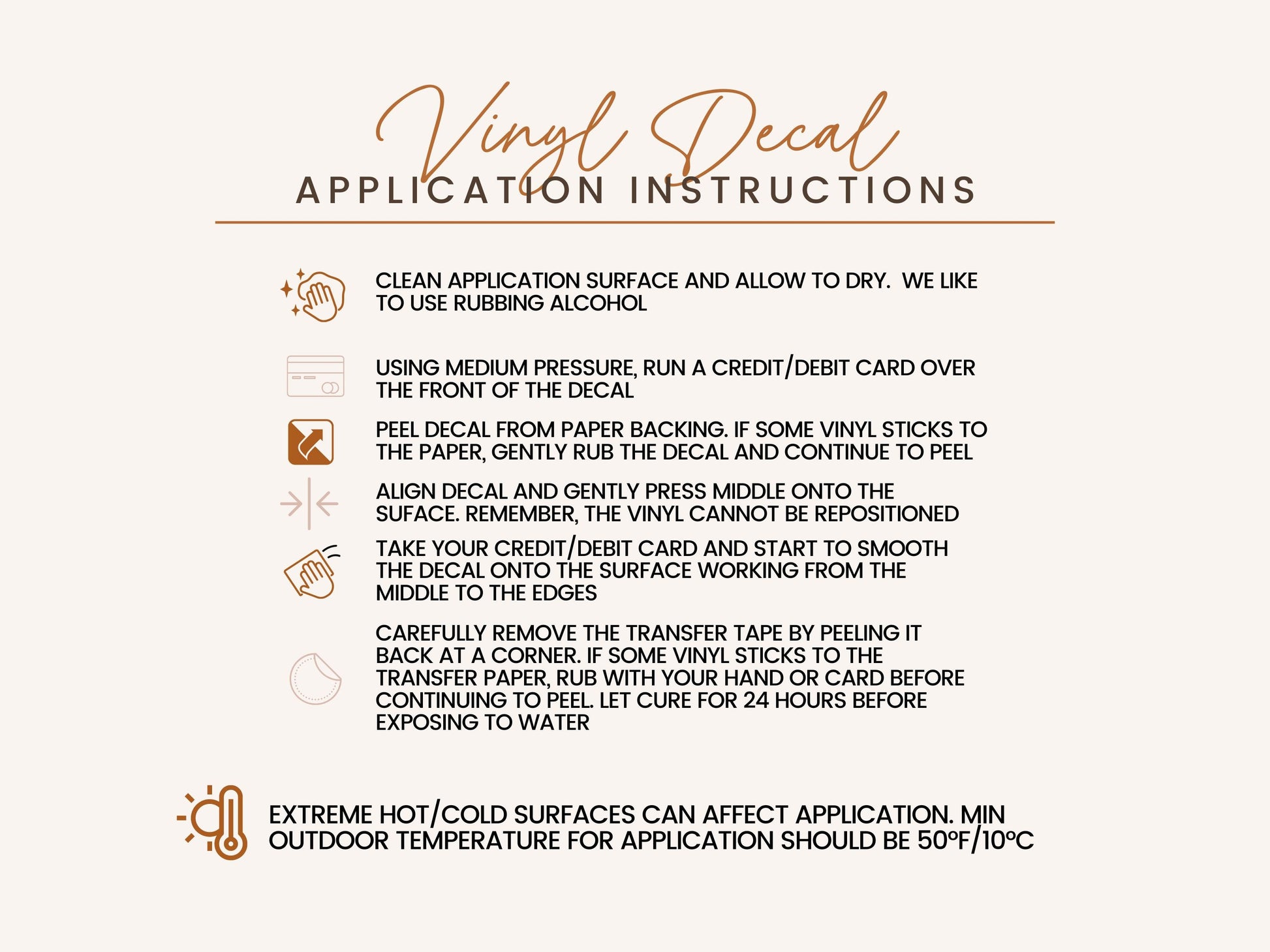 a menu with instructions for application instructions