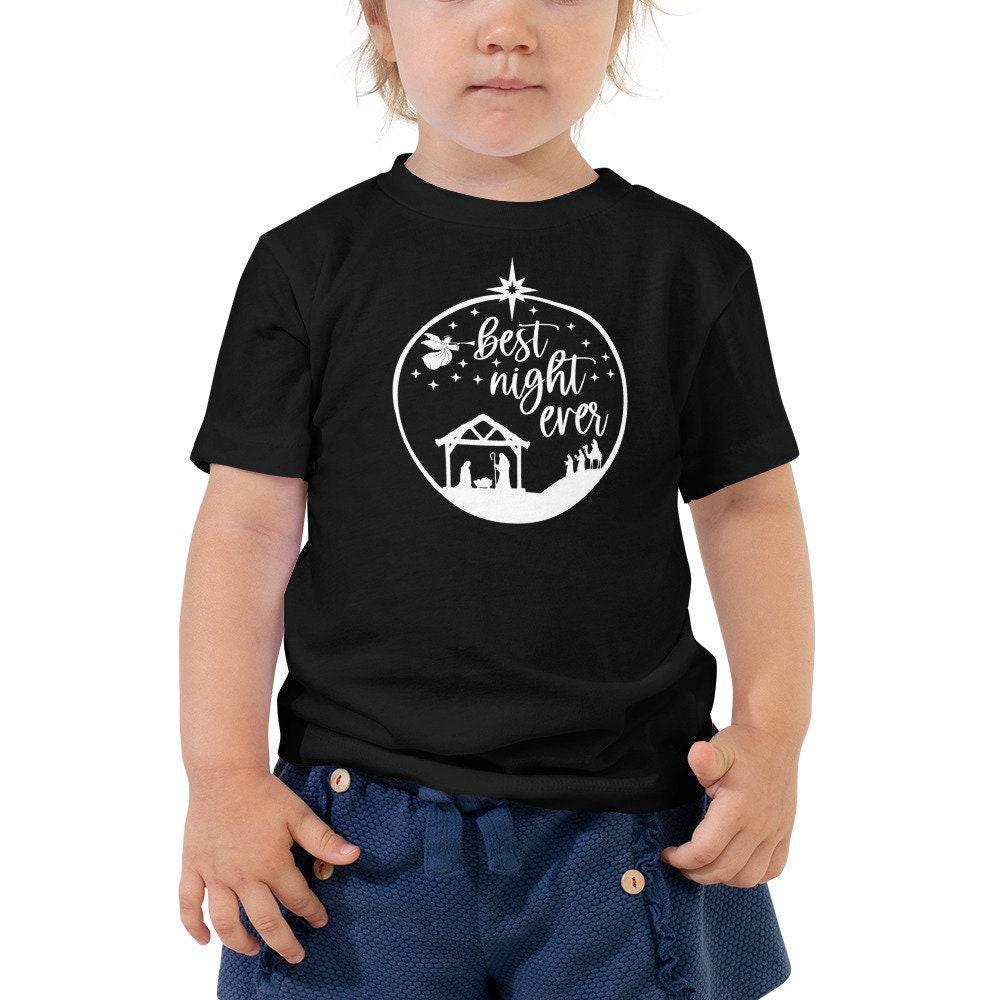 Toddler Christmas Eve Best Night Ever Short Sleeve Tee