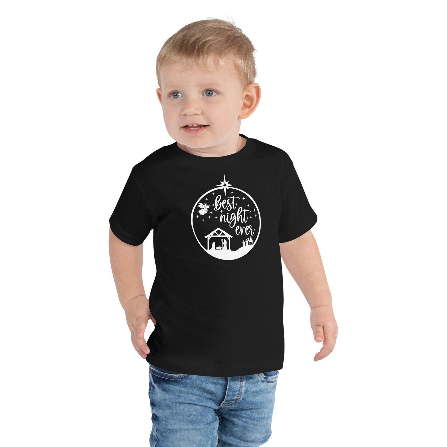 Toddler Christmas Eve Best Night Ever Short Sleeve Tee